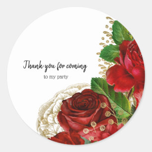 Modern Glam Chic Flowers for all occasions Classic Round Sticker