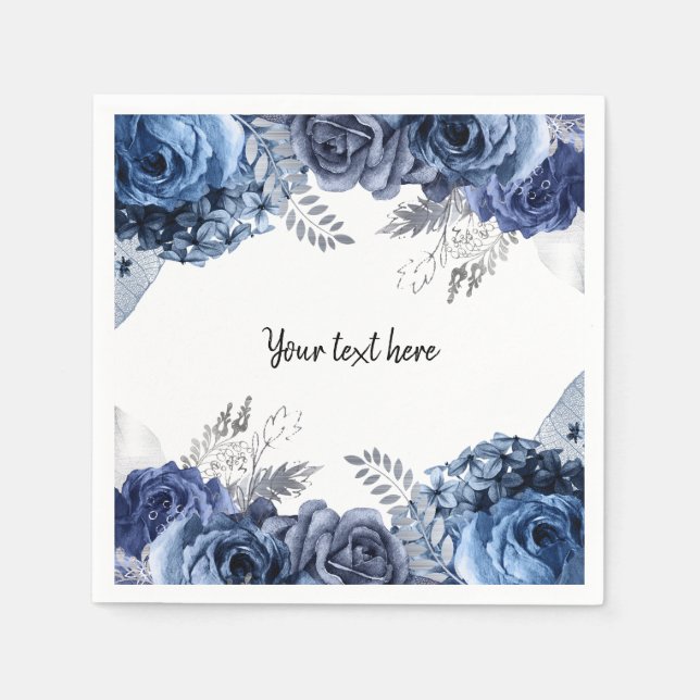 Modern Glam Chic Flowers for all occasions Napkin (Front)