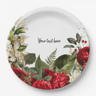 Modern Glam Chic Flowers for all occasions Paper Plate