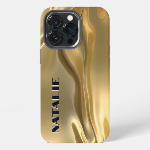 Modern Glam Gold Foil Monogram iPhone 13 Pro Case