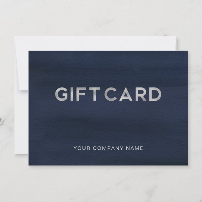 Modern Glam Navy Blue and Silver | Gift Card (Front)