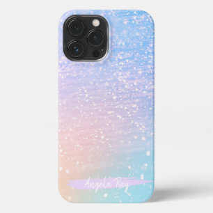 Modern Glam Pastel Glitter iPhone Case