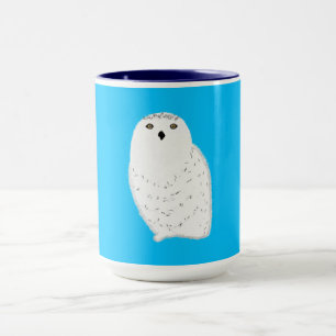 Modern glam snow owl mug