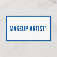 Modern glam white blue street sign makeup artist