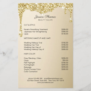 Modern Glamor Gold Glitzer sinks Flyer
