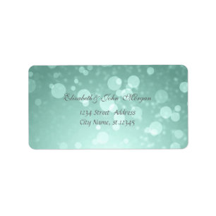 Modern Glamorous Stylish Mint Greenl,Bokeh Label