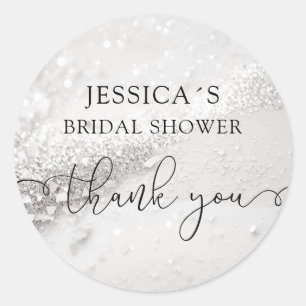 Modern Glamour Glitter  Classic Round Sticker