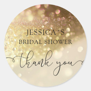 Modern Glamour Glitter  Classic Round Sticker