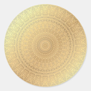 Modern Glamour Gold Pattern Blank Template Elegant Classic Round Sticker