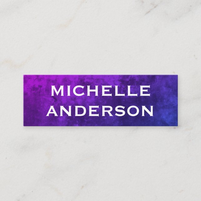 Modern Glamour Grunge Mini Business Card (Front)