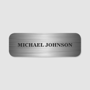 Modern Glamour Silver Personalised Name Tag