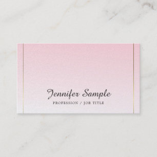 Modern Glamourous Design Trendy Pink Gold Luxury Business Card