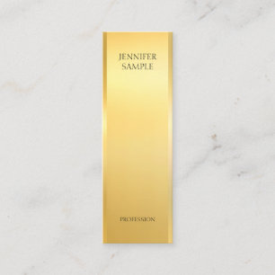 Modern Glamourous Faux Gold Elegant Template Mini Business Card