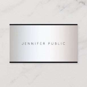Modern Glamourous Professional Design Elegant Plai Business Card