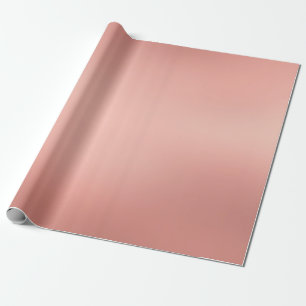 Modern Glamourous Rose Gold Metallic Look Golden Wrapping Paper