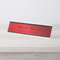 Modern Glassy Red & Black- Add Logo, Name, Title