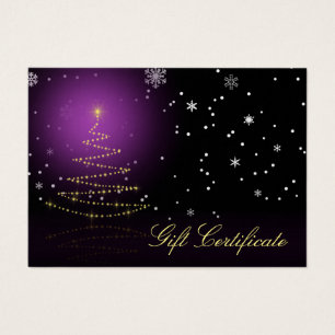 Modern Gleamy Shiny Christmas Tree Gift Card