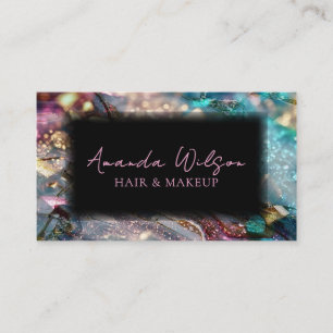 Modern Glitter and Marble Abstract  Business Card