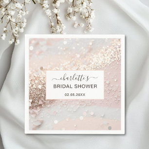 Modern Glitter Bridal Shower Napkin