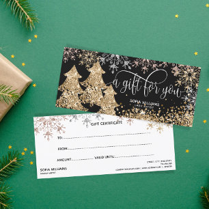 Modern Glitter Christmas Tree Snowflakes