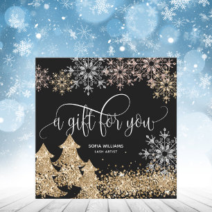 Modern Glitter Christmas Tree Snowflakes