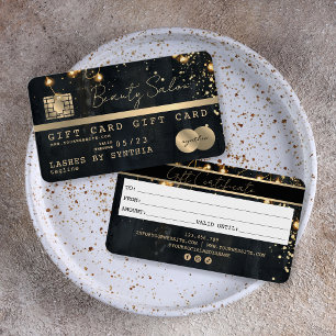 Modern Glitter Credit Card Gift Card Certificate 
