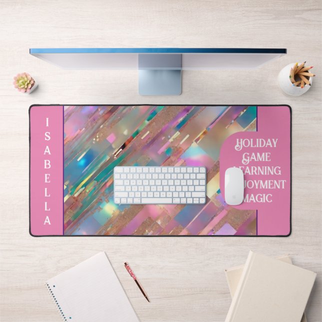 Modern Glitter Opal Holographic Collection Desk Mat (Office 1)