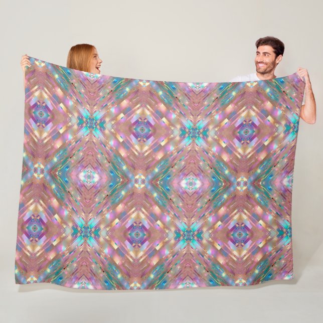 Modern Glitter Opal Holographic Collection Fleece Blanket (In Situ)