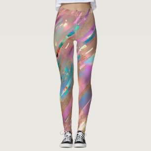 Modern Glitter Opal Holographic Collection Leggings