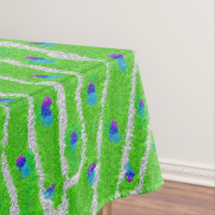 Modern glitter peacock feather tablecloth