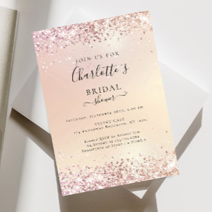 Modern Glitter Pink (Imitate) Invitation