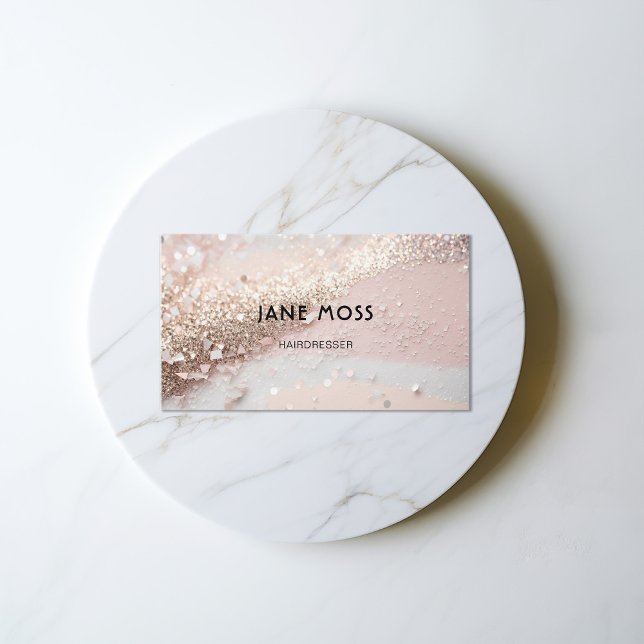 Modern Glitter Salon  Business Card (Creator Uploaded)