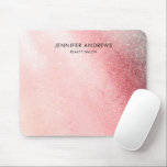 Modern Glitter Salon Light-Pink Mouse Pad<br><div class="desc">Modern,   light-pink,  glitter,  salon design. Edit your product in a few minutes by adding your data. You can change the font/colour/position by "further personalisation".</div>