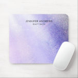 Modern Glitter Salon Light-Purple Mouse Pad<br><div class="desc">Modern,  light-purple,  glitter,  salon design. Edit your product in a few minutes by adding your data. You can change the font/colour/position by "further personalisation".</div>