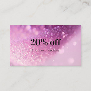 Modern Glitter Salon & Spa Business Card