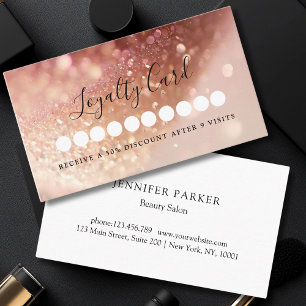 Modern Glitter Salon & Spa Loyalty Card