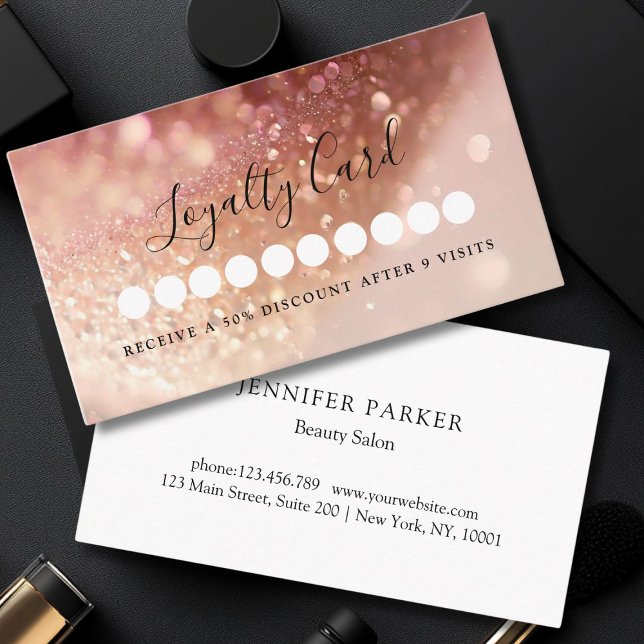 Modern Glitter Salon & Spa Loyalty Card (Modern Glitter Salon & Spa Loyalty Card)