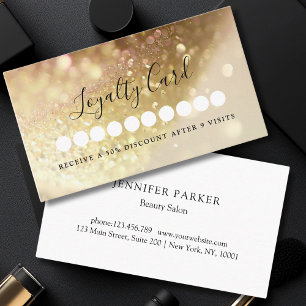 Modern Glitter Salon & Spa Loyalty Card