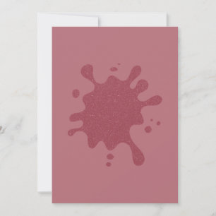Modern Glitter Splash Rose Gold Invitation