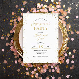 Modern Glitz Engagement Party Invitation