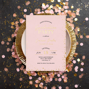 Modern Glitz Graduation Party Foil Invitation