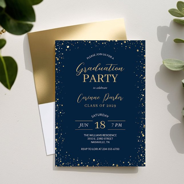 Modern Glitz Graduation Party Invitation (Creator Uploaded)