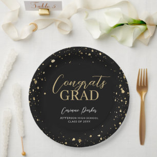 Modern Glitz Personalised Graduation Paper Plate