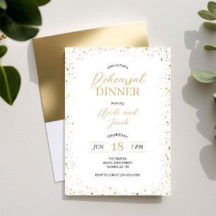 Modern Glitz Rehearsal Dinner Invitation