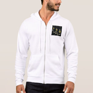 Modern Glowing Light Bulbs Happy New Year Hoodie