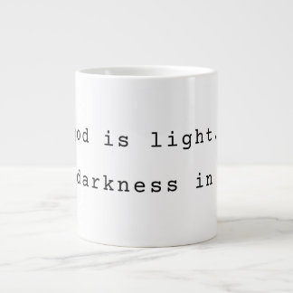 Modern "God is Light" Jumbo Coffee Mug