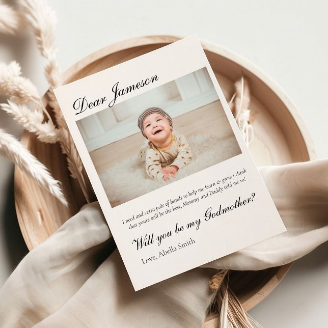 Modern Godparent Proposal Godfather Baptism Invitation (Creator Uploaded)