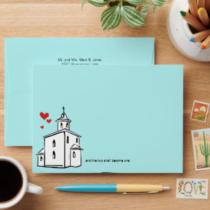 Modern Going to the Chapel Christian Religious Envelopes