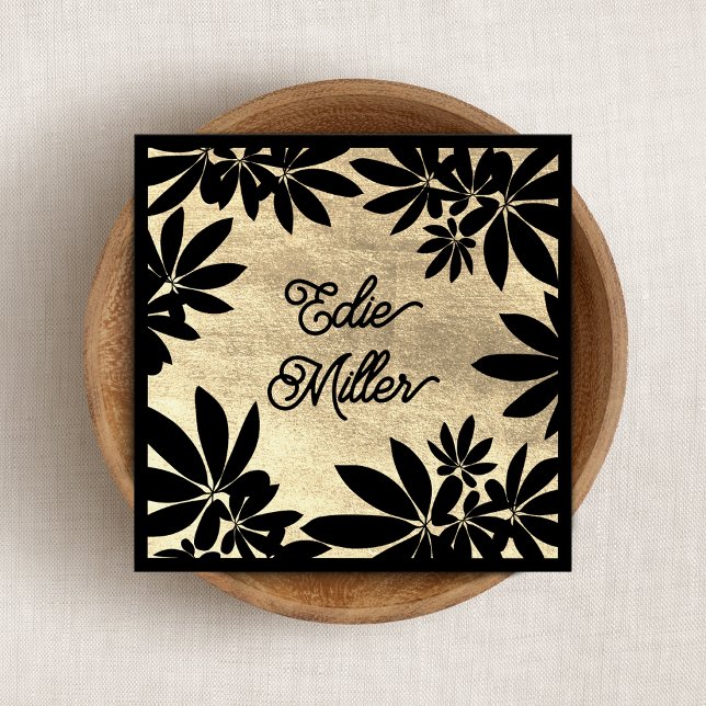 Modern Gold and Black Floral Script Font  (Creator Uploaded)