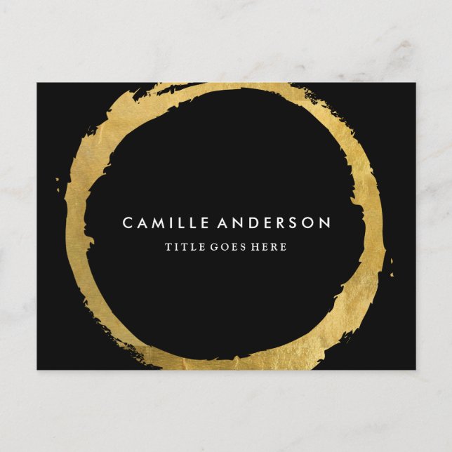 Modern Gold and Black Makeup Artistry Comp Card (Front)